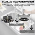 Limitless Card Mounted 2 IN 1 Sink Strainer, Effortlessly Trap Debris & Keep Your Sink Clog-Free Anti Clogging Sink Filter With Hair Catcher, Bathroom Stainless Steel Sink Drain Filter (STEEL-2PC1)